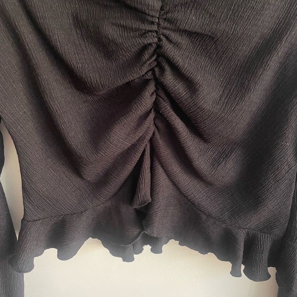 Black Ruched Top - Picture 5 of 7